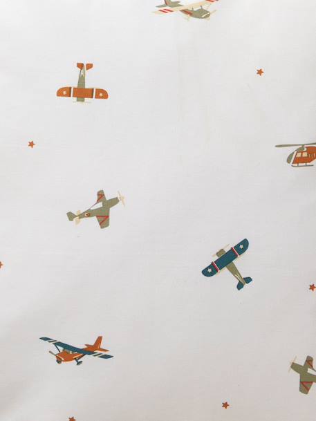 Taie d'oreiller coton 'aviateur' Bleu+Imprime multico 7 - vertbaudet enfant 