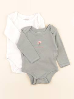 Seconde main-Fille-Lot de 2 bodies en coton - 3 mois