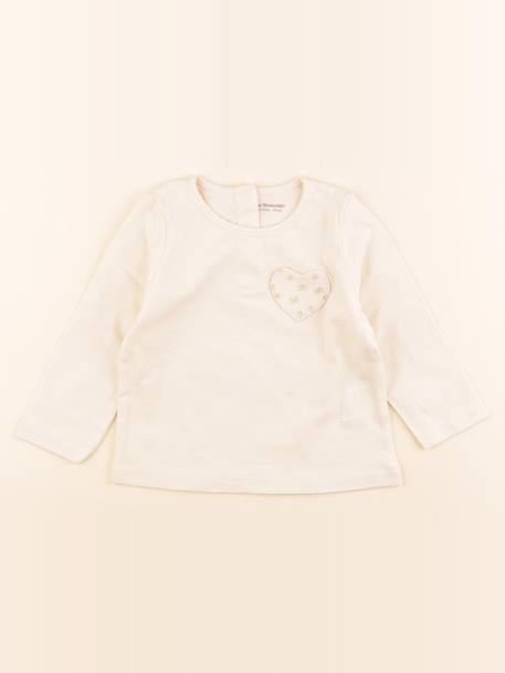 Tee-shirt - 12 mois Beige 1 - vertbaudet enfant 
