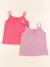Lot de 2 débardeurs - 4 ans Rose, violet 1 - vertbaudet enfant 