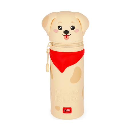 Trousse 2 en 1 en silicone golden fur-ever friends - kawaii Beige 1 - vertbaudet enfant 