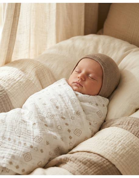 Lot de 2 langes  coton bio Beige 3 - vertbaudet enfant 
