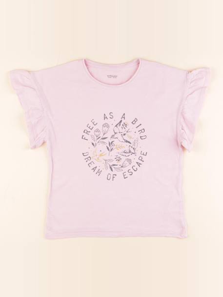 Tee-shirt - 10 ans Rose, or 1 - vertbaudet enfant 