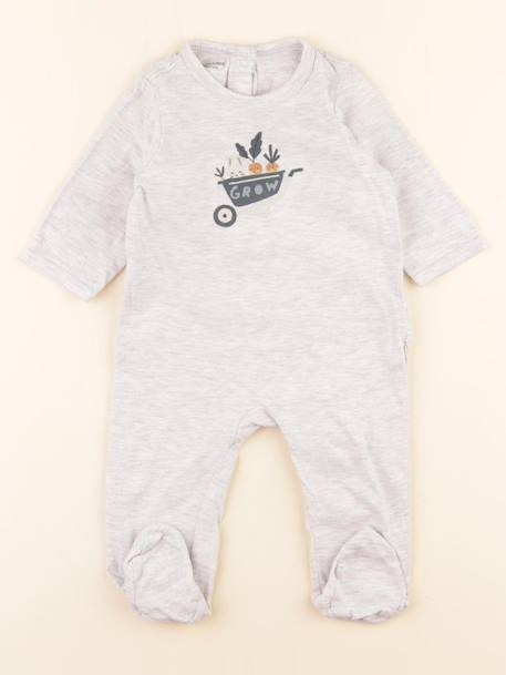 Pyjama coton - 6 mois Gris 1 - vertbaudet enfant 