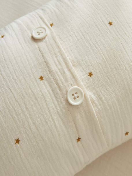 Petit coussin gaze de coton brodé Blanc moyen imprime 4 - vertbaudet enfant 