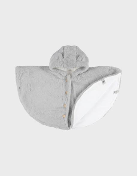 Poncho bébé groloudoux® ultra doux Gris 1 - vertbaudet enfant 