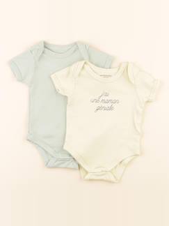 Seconde main-Fille-Lot de 2 bodies en coton - 3 mois