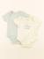 Lot de 2 bodies en coton - 3 mois Jaune, vert 1 - vertbaudet enfant 