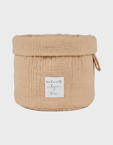 Panier de rangement nomade coton bio Beige 4 - vertbaudet enfant 