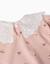 Sweat en coton avec imprimé floral et maxi col Rose clair 3 - vertbaudet enfant 