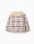 Blouson à carreaux avec col et doublure en sherpa Blanc 3 - vertbaudet enfant 
