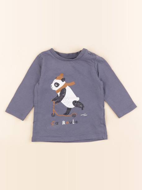 Tee-shirt - 6 mois Bleu 1 - vertbaudet enfant 