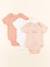 Lot de 3 bodies en coton - 3 mois Blanc, rose 1 - vertbaudet enfant 