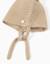 Bonnet en maille avec pompons et liens à nouer Beige clair 2 - vertbaudet enfant 