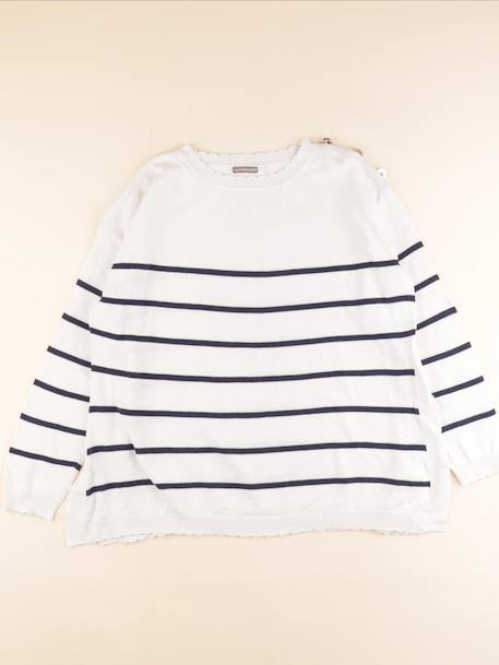 Pull grossesse - 38 à 40 Blanc, bleu 1 - vertbaudet enfant 