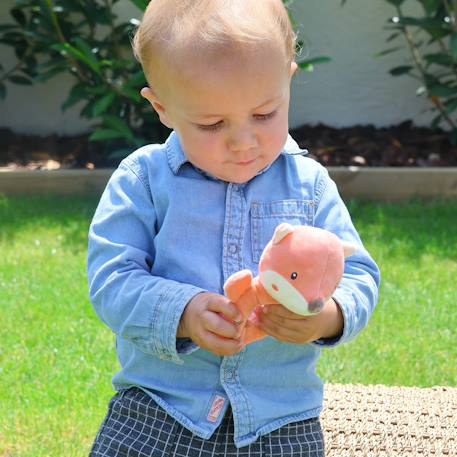 Hochet bamboo bebe - renard - 14 cm s/carte Blanc 2 - vertbaudet enfant 