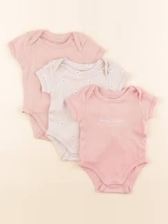 Seconde main-Fille-Lot de 3 bodies en coton - 3 mois