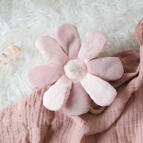 Peluche musicale fleur en coton bio Rose 2 - vertbaudet enfant 