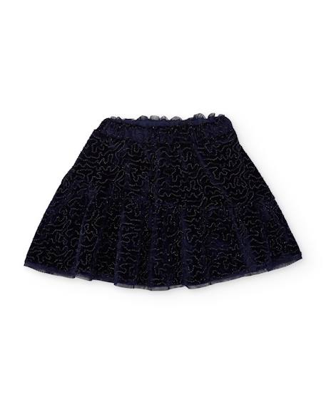 Jupe fille à sequins avec ceinture élastique Bleu 2 - vertbaudet enfant 