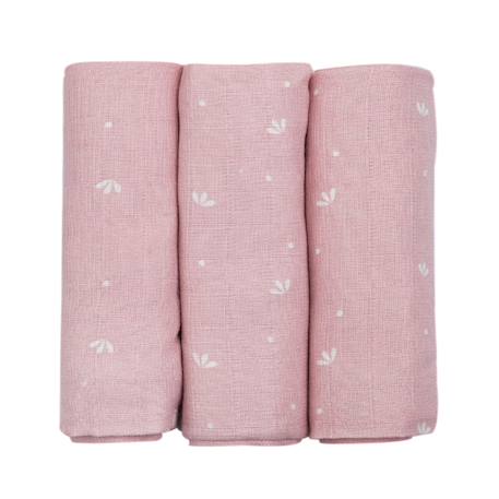Lot de 3 langes pour bébé Rose 1 - vertbaudet enfant 