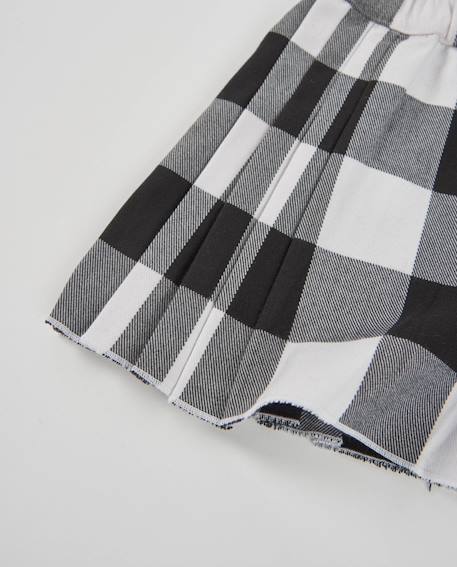 Jupe bébé fille à carreaux avec détails nœuds Gris 4 - vertbaudet enfant 