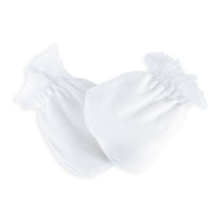 Moufles bébé anti griffures Blanc 1 - vertbaudet enfant 