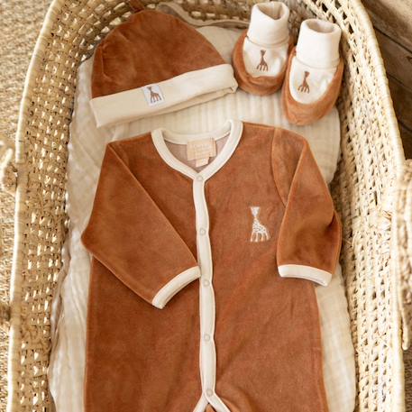 Bonnet de naissance sophie la girafe® Marron+Rose+Vert olive 3 - vertbaudet enfant 