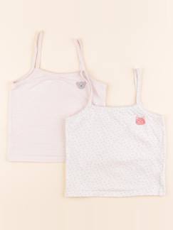 Seconde main-Fille-Lot de 2 maillots de corps - 2 ans