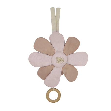 Peluche musicale fleur en coton bio Rose 1 - vertbaudet enfant 