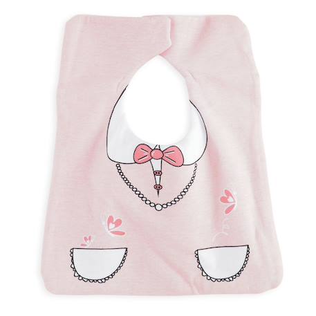 Bavoir avec attache scratch modèle mistinguette Rose 1 - vertbaudet enfant 
