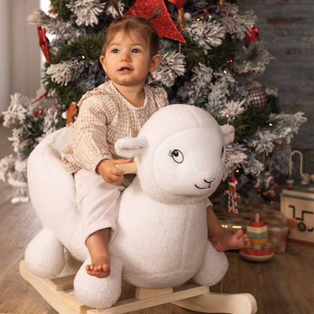 Mouton à bascule - wooly Blanc 2 - vertbaudet enfant 