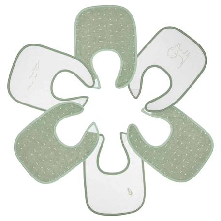 Lot de 6 bavoirs bébé Vert 1 - vertbaudet enfant 