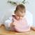 Bavoir bébé en silicone avec récupérateur Rose 4 - vertbaudet enfant 