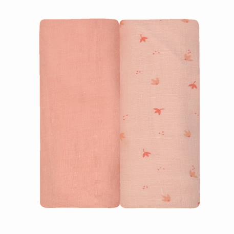 Lot de 2 langes Rose 1 - vertbaudet enfant 
