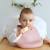 Bavoir bébé en silicone avec récupérateur Rose 2 - vertbaudet enfant 