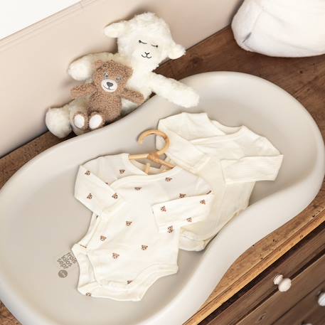 Lot de 2 bodies bébé Beige+Ecru 8 - vertbaudet enfant 