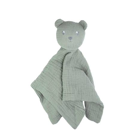 Doudou lange ourson Vert 1 - vertbaudet enfant 