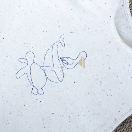 Gigoteuse brodée animaux de la mer - tog2 Ecru 4 - vertbaudet enfant 