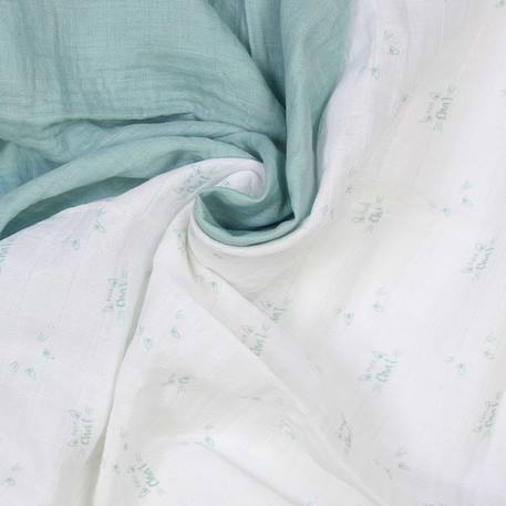 Lot de 3 langes bébé motif chats Vert 3 - vertbaudet enfant 