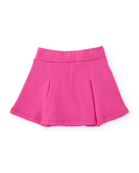 Jupe fille en molleton avec taille élastiquée et matière douce Rose 3 - vertbaudet enfant 