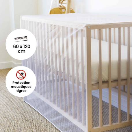 Moustiquaire lit bébé Blanc 1 - vertbaudet enfant 