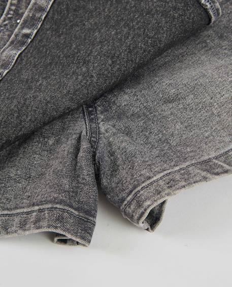 Jupe-culotte pour fille en denim effet délavé Gris 5 - vertbaudet enfant 