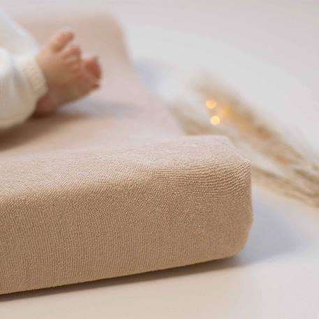 2 housses de matelas à langer pack 2 coloris Caramel+Rose+Vert 5 - vertbaudet enfant 