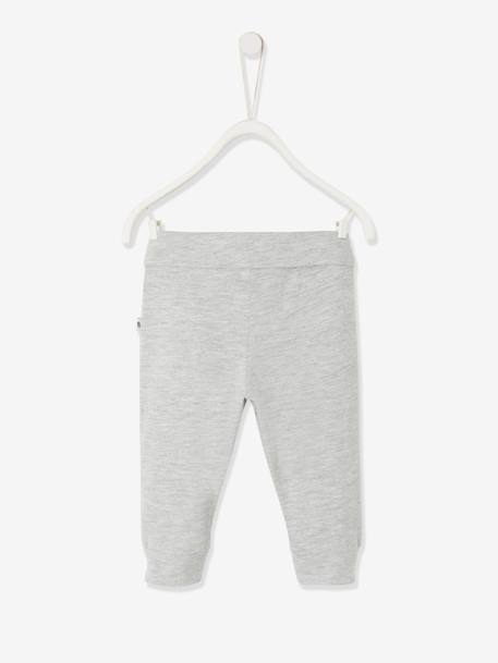 Pantalon legging bébé en coton bio gris clair chine 2 - vertbaudet enfant 
