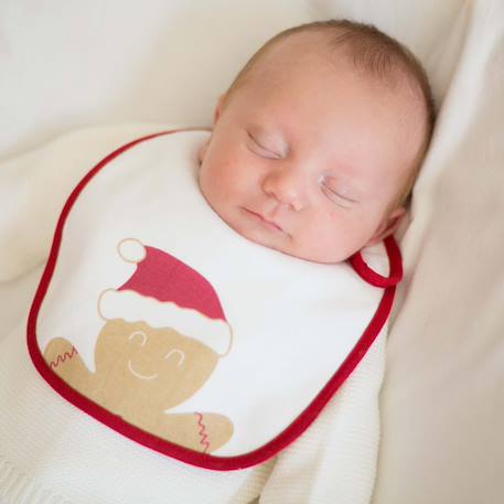 Lot de 2 bavoirs naissance de noël Blanc 4 - vertbaudet enfant 