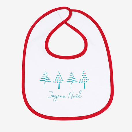Bavoirs 1er âge pour noël Blanc 3 - vertbaudet enfant 