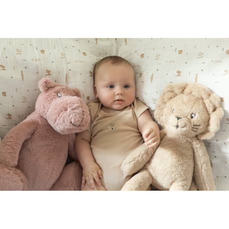 Grande peluche bébé cléo l'hippo 30cm Rose 2 - vertbaudet enfant 