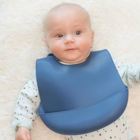 Bavoir bébé silicone souple Bleu 4 - vertbaudet enfant 