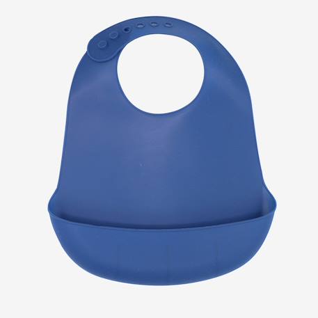 Bavoir bébé silicone souple Bleu 1 - vertbaudet enfant 