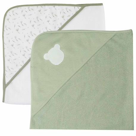 Lot de 2 capes de bain Vert 1 - vertbaudet enfant 
